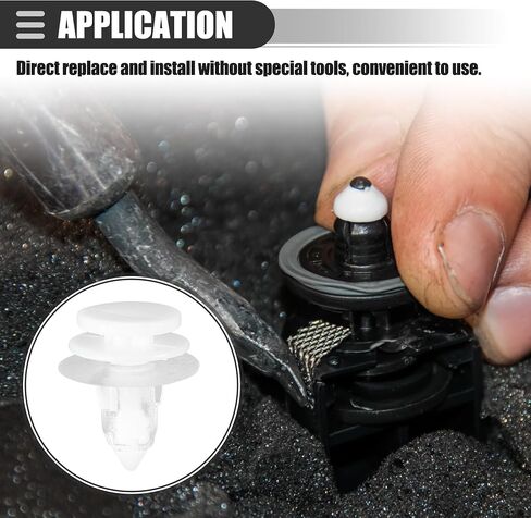 Motoforti Door Door Trim Plane Push Clips Bailar Retainer ، لـ Dodge Grand Caravan 2001-2020 ، البلاستيك ، No.6505292aa ، وايت ، 40 PCS in Kuwait