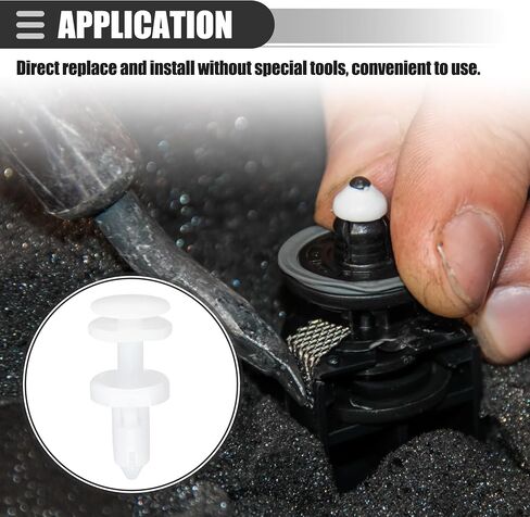 Motoforti Car Door Trim Panel Push Clips Pillar Retainer, for GMC C2500 C3500 Pickup 95-00, Plastic, No.15960325, White, 30 Pcs in Saudi Arabia