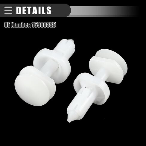 Motoforti Car Door Trim Panel Push Clips Pillar Retainer, for GMC C2500 C3500 Pickup 95-00, Plastic, No.15960325, White, 30 Pcs in Saudi Arabia