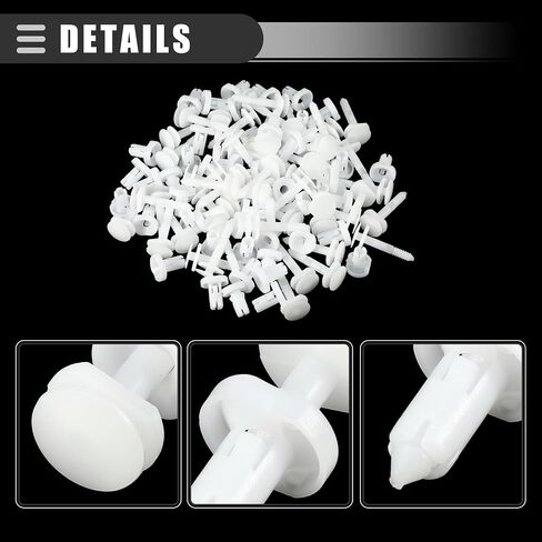 Motoforti Car Door Trim Panel Push Clips Pillar Retainer, for GMC C2500 C3500 Pickup 95-00, Plastic, No.15960325, White, 30 Pcs in Saudi Arabia
