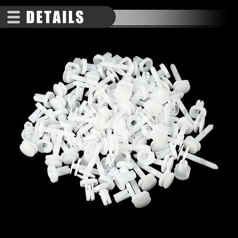 Motoforti Car Door Trim Panel Push Clips Pillar Retainer, for GMC C2500 C3500 Pickup 95-00, Plastic, No.15960325, White, 30 Pcs in Saudi Arabia
