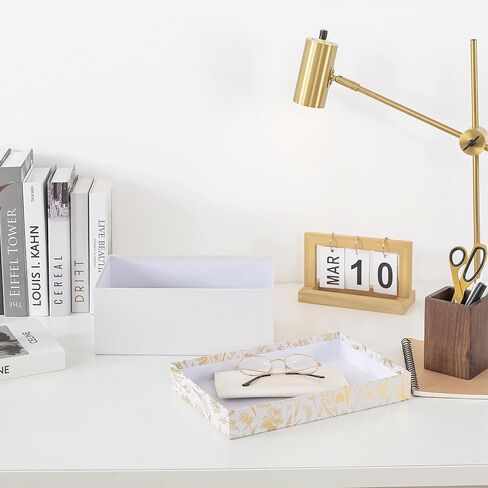 صندوق تخزين الصور المزخرف Soul & Lane مع غطاء ، 11.7 "× 7.7" × 4.5 "، صندوق ذاكرة للتذوق ، منظم صور الورق المقوى الأزهار للتذكارات والتنظيم ، Golden Bloom in Kuwait