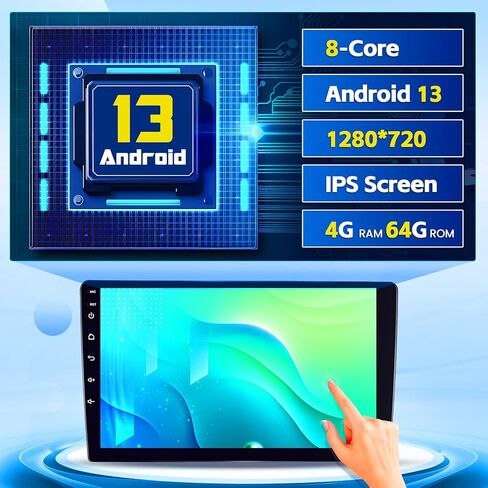 Hikity Android Car Stereo ترقية 2+64G لسيارة Chevy Aveo Sonic 2011-2015 مع Carplay Android Auto، راديو بشاشة لمس 9 بوصة مع نظام تحديد المواقع العالمي (GPS) وكاميرا احتياطية FM RDS SWC in Kuwait