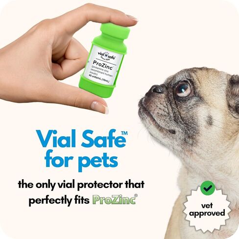 VIAL SAFE for Pets™ | Insulin Vial Protector Case | Secure Insulin Bottle Protector & Cover for 10mL Vials | Fits ProZinc 10mL | 2-Pack | Light Green in Kuwait