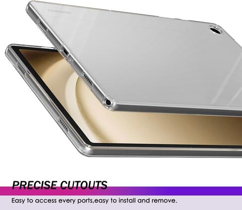جراب Puxicu شفاف لجهاز Galaxy Tab A 8.0 2018 SM-T387، غطاء حماية مرن وناعم من مادة TPU لجهاز Samsung Galaxy Tab A 8.0 بوصة SM-T387 2018، شفاف in Kuwait