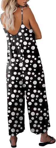 Women's Bohe Casual Wide Leg Jumpsuits Loose Long Pants Rompers LTKKKK in Saudi Arabia