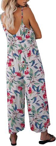 Women's Bohe Casual Wide Leg Jumpsuits Loose Long Pants Rompers LTKKKK in Saudi Arabia