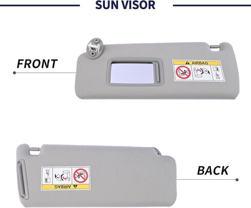 Driver Side Sun Visor Fit for Lexus GX460 2010-2023 Replace 74320-60D22-A0 Front Left | Sun Protection Shade | Makeup Mirror | Gray in Saudi Arabia