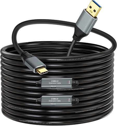 USB 3.0 A to C Cable 50ft, 5Gbps Super Speed USB 3.0 Cable Compatible with VR,Xbox,Laptop,Camera,Docking Station,SSD and More in Saudi Arabia