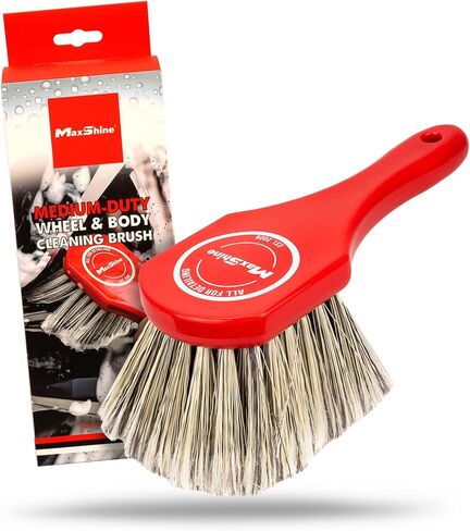Maxshine Wheel & Body Cleaning Brush – Medium Duty, Strong and High Density Bristles, Used with Chemical Cleaners, Wheel, Tire, Engine Brushing in Saudi Arabia