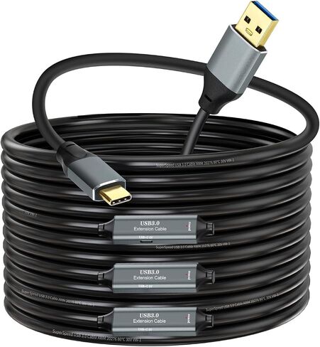 USB 3.0 A to C Cable 50ft, 5Gbps Super Speed USB 3.0 Cable Compatible with VR,Xbox,Laptop,Camera,Docking Station,SSD and More in Saudi Arabia