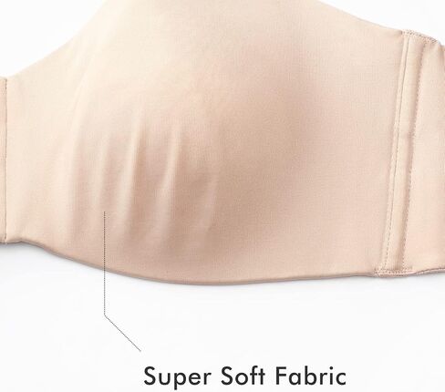 DELIMIRA Women's Strapless Bra Silicone-Free Minimizer Bandeau Plus Size Unlined in Saudi Arabia