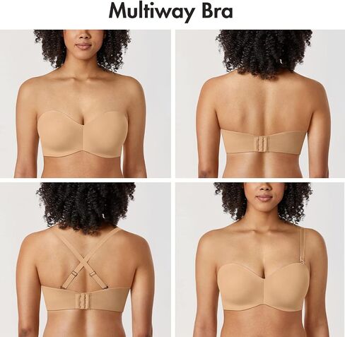 DELIMIRA Women's Strapless Bra Silicone-Free Minimizer Bandeau Plus Size Unlined in Saudi Arabia
