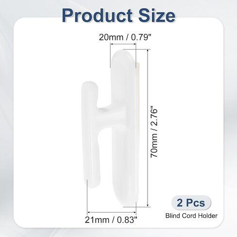 uxcell 4Pcs Blind Cord Holder, Self-Adhesive Window Cord Wrap Cleats, Safety Blind Pull Cord Hooks for Window Blinds Curtains Sun Shades Ropes, White in Saudi Arabia
