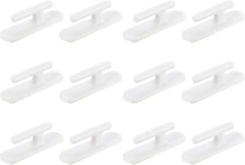 uxcell 4Pcs Blind Cord Holder, Self-Adhesive Window Cord Wrap Cleats, Safety Blind Pull Cord Hooks for Window Blinds Curtains Sun Shades Ropes, White in Saudi Arabia
