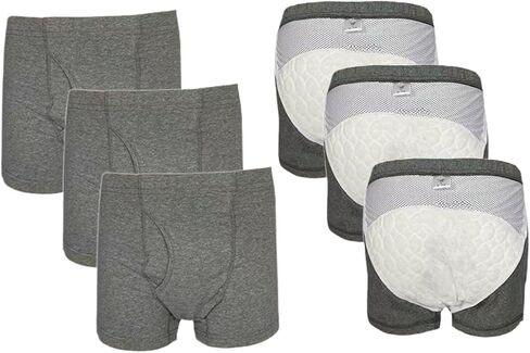 Washable Urinary Incontinence Underwear for Men, Breathable Cotton Adult Leakproof Underwear Boxer, Reusable Incontinence Protective Briefs for Light to Leaks (1 Pair, Medium) in Kuwait