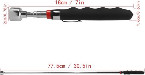 20 lb Telescoping Magnetic Pick Up Tool Extendable 31" Telescopic Magnet Stick Useful for Hard-to-Reach,Sink Drains Mechanic Automotive Gifts for Men Women Husband Birthday Father's Day (Magnet 1 PCS) in Saudi Arabia