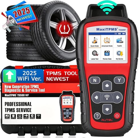 Autel MaxItpms TS508WF WiFi TPMS Relearn Tool ، 2025 تم تحديث VER. من TS508/TS601 ، برنامج MX-SERSORS 315/433 ميجا هرتز ، إعادة توحيد/تنشيط جميع المستشعرات ، القراءة/clear dtcs ، إعادة تعيين TPMS ، دعم مدى الحياة in Kuwait