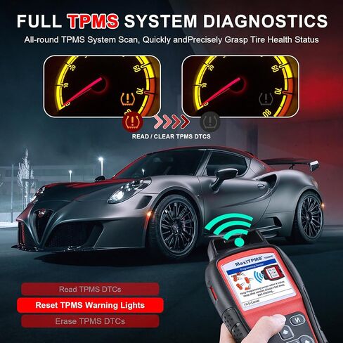 Autel MaxItpms TS508WF WiFi TPMS Relearn Tool ، 2025 تم تحديث VER. من TS508/TS601 ، برنامج MX-SERSORS 315/433 ميجا هرتز ، إعادة توحيد/تنشيط جميع المستشعرات ، القراءة/clear dtcs ، إعادة تعيين TPMS ، دعم مدى الحياة in Kuwait