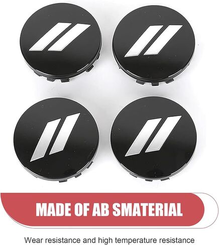 4 PCS Hub Center Cover, Wheel Rust and Dust Protection Cover Replacement 6CZ27DX8AA 6CZ27RM8AA, Tight Fit Anti-Detachment Mounting with Steel Rim, Compatible with Dodge (White & Black) in Saudi Arabia