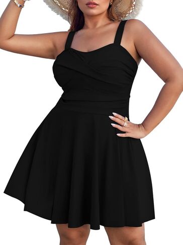 نساء Sovoyontee بالإضافة إلى الحجم Tankini Swimsuit بقطعة ثلثين للسباحات السباحة مع السراويل القصيرة in Kuwait