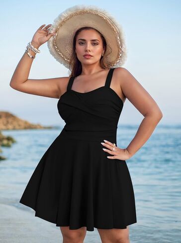 نساء Sovoyontee بالإضافة إلى الحجم Tankini Swimsuit بقطعة ثلثين للسباحات السباحة مع السراويل القصيرة in Kuwait