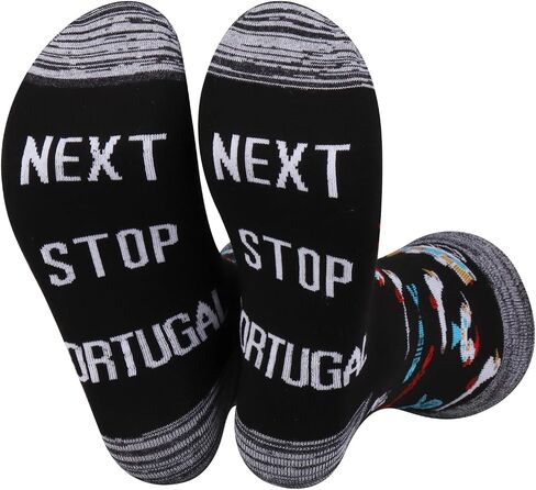 JXGZSO Portugal Travel Gift Next Stop Portugal Socks Portugal Trip Lover Gift Portugal Facit Gift Traveler Somped Oper in Kuwait