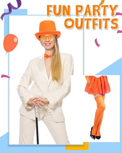 6 PCS Women Top Hat Costume تشمل Tie Bow Long Glove فوق جوارب الركبة قصب القلب من أجل تأثيري in Saudi Arabia