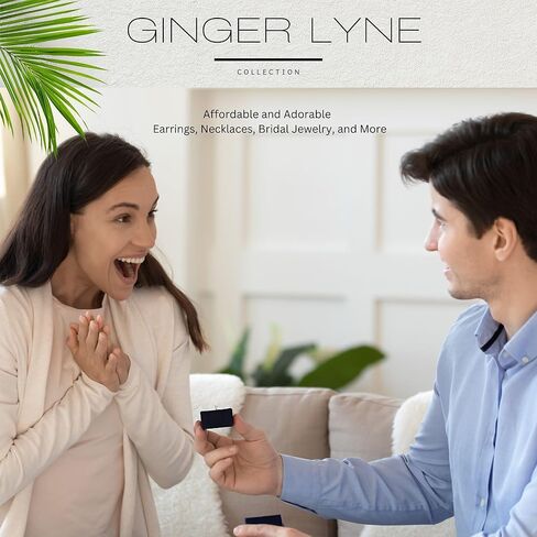 Black Engagement Ring for Women by Ginger Lyne | Promise Ring for Her | Mystic Purple Cubic Zirconia Wedding Rings | Simulated Fire Opal Birthstone or Bridal for Women in Saudi Arabia