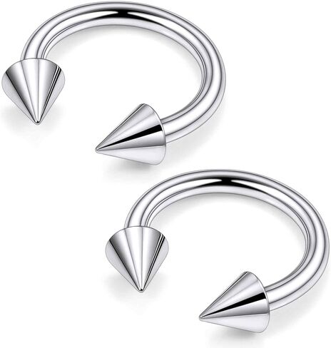 Ruifan 20G 18G 16G 14G 12G Horseshoe Nose Ring Titanium Septum Rings Piercing Jewelry Cartilage Conch Helix Rook Lip Tragus Earring Hoop Eyebrow Retainer For Women Men 6mm 8mm 10mm 12mm 14mm 16mm 19mm in Saudi Arabia
