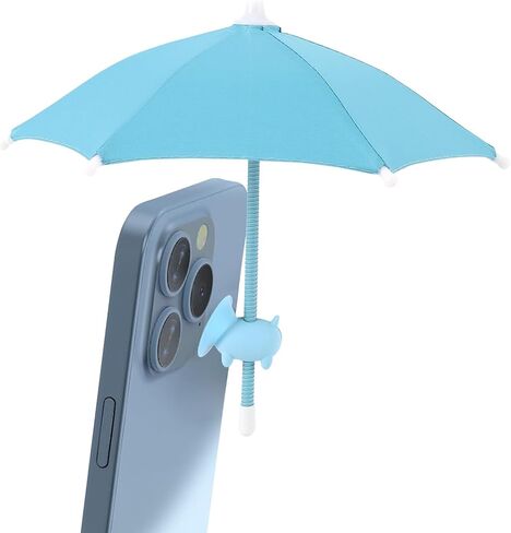 TDTOK Phone Umbrella for Sun Cell Phone Umbrella with Universal Adjustable Piggy Suction Cup Stand, Outdoor Anti-Reflective Cell Phone Umbrella Sun Shade with Flexible Angle Change for All Phones in Saudi Arabia