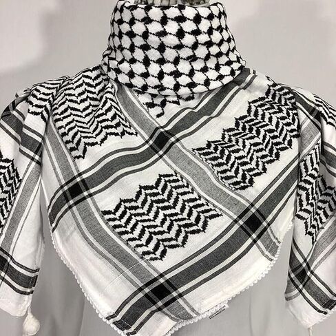 Shemagh Keffiyeh وشاح للرجال والنساء ، 100 ٪ من القطن keffiyehe رأس الرقبة in Saudi Arabia