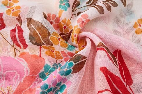 Scarf for Women Lightweight Soft Fashion Black Floral Print Shawl Scarves For Spring Summer in Saudi Arabia