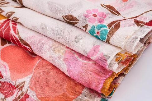 Scarf for Women Lightweight Soft Fashion Black Floral Print Shawl Scarves For Spring Summer in Saudi Arabia