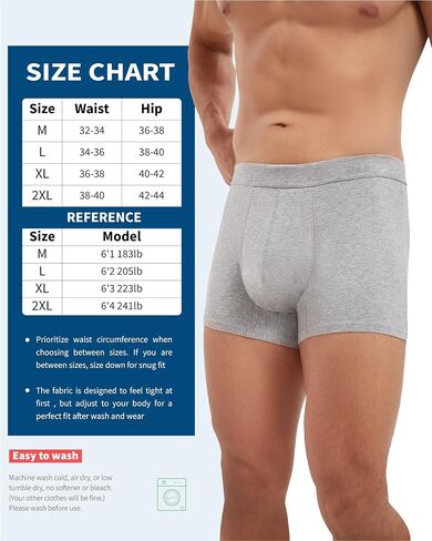 Washable Incontinence Underwear for Men, 2.3 oz Absorbent Leak Proof Odor Control Briefs with Covered Waistband (Gray, 3XL) in Saudi Arabia