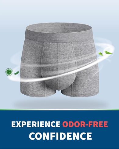 Washable Incontinence Underwear for Men, 2.3 oz Absorbent Leak Proof Odor Control Briefs with Covered Waistband (Gray, 3XL) in Saudi Arabia