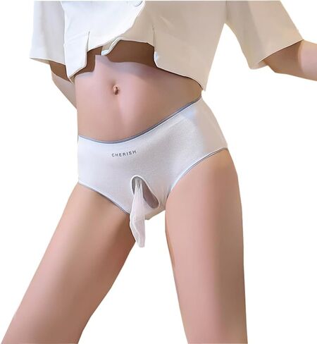 Back Crotch Opening Briefs Japanese Style Pouch Panties Bikini Sexy Cotton T Back Thongs Underwear for Women Men in Saudi Arabia