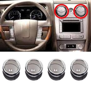 Dasbecan Dashboard Air Conditioning AC Heater Vent 4pcs Compatible with Lincoln MKZ Zephyr Ford Fusion Mercury Milan 2006-2009 Replaces# 8H6Z19893AA 8H6Z-19893-AA Glossy Silver