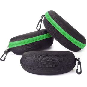 Raylove 3 Pack Sunglasses Case Travel Zipper eyeglasses case Hook