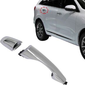 Priprilod Outside Door Handle Rear Passenger Right Side Chrome Compatible with Kia Sorento EX LX 2015 2016 2017 2018 2019 2020 82661-C5010 83662-C5010