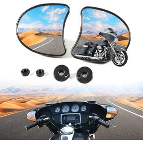 Fairing Mirrors for Street Glide, Mount Rear View Mirror Side Rearview Mirrors Batwing Fairing Mirror for Harley Electra/Tri/Street Glide Ultra Limited 2014-2024 Accessories, 2 PCS