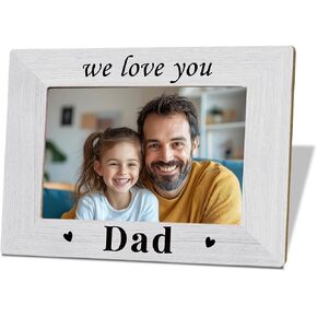 Dad Photo Fame - Father's Day & Birthday Gift, Wooden Picture Frame, 4 x 6 Inches