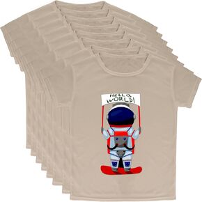 8 Pack Kids Short Sleeve T-Shirts Multipack Kids Solid Color Tee Crewneck Tops for Boys and Girls Summer Sport (US, Alpha, 140, Khaki)