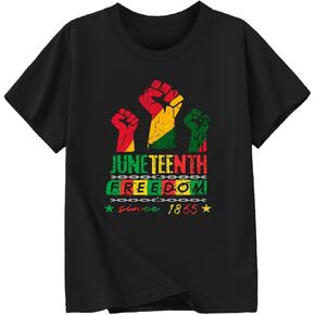 Juneteenth Shirt for Toddler Boys Girls 1865 Tshirts Cotton Short Sleeve Tees 2-12 Years in Kuwait