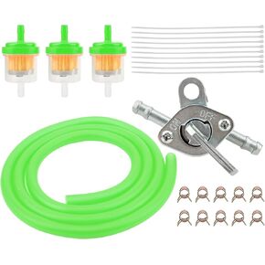 Powermotor 3/16 بوصة خطي الوقود الغازي خراطيم خراطيم مفتاح تبديل البنزين ، استبدال لـ GY6 139QMB 157QMJ TAOTAO SSR APOLLO DIRT ATV ​​GO KART QUAT MOPED SCOBED POCK POCK