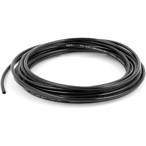 UXCELL 4MM OD 2.5MM معرف الوقود الغاز هواء أنابيب أنبوب أنبوب أنبوب 5 م 16.4 قدم أسود