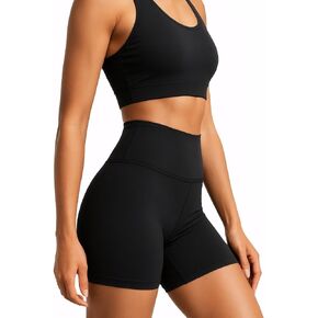 iLoveSIA Women's 4-in-1 Shorts with Built-in Seamless Thong & Hidden Pocket, High Waist Support Soft Cotton for Yoga Lounge