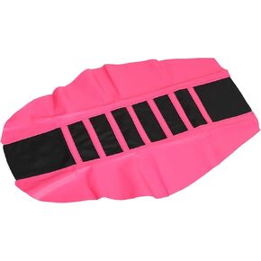 ACROPIX Universal Motorcycle Pit Dirt Bike Faux Leather Soft Seat Cover Anti Slip Seat Cushion Pink Black Car Parts