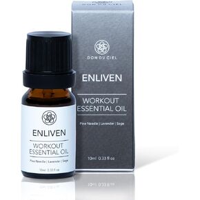 Enliven Body Essential Oil for Men, Aromatherapy Blend with Pine Needle, Sage, Lavender – Refreshing Post-Workout Scent for Diffuser or Massage, 10ml