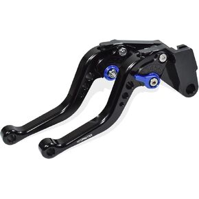 Short Brake Lever Clutch Lever Compatible with Kawasaki Ninja 500 Z500/ SE 2024, CNC Aluminum Alloy Made (Green)
